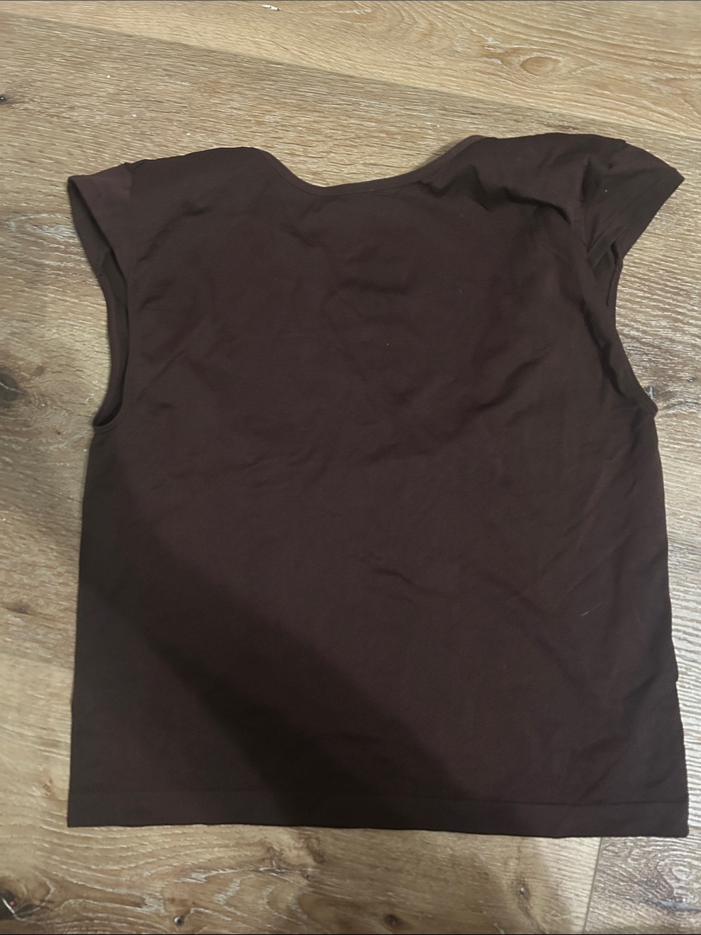 Classic Women's Brown Sleeveless Top High in the Front Low Back